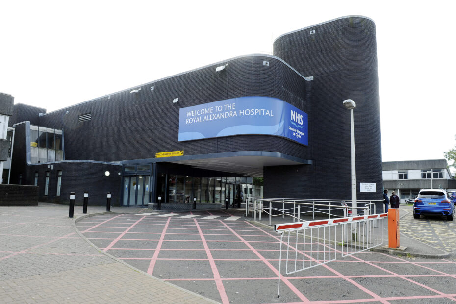 Exterior of Royal Alexandra Hospital, Paisley